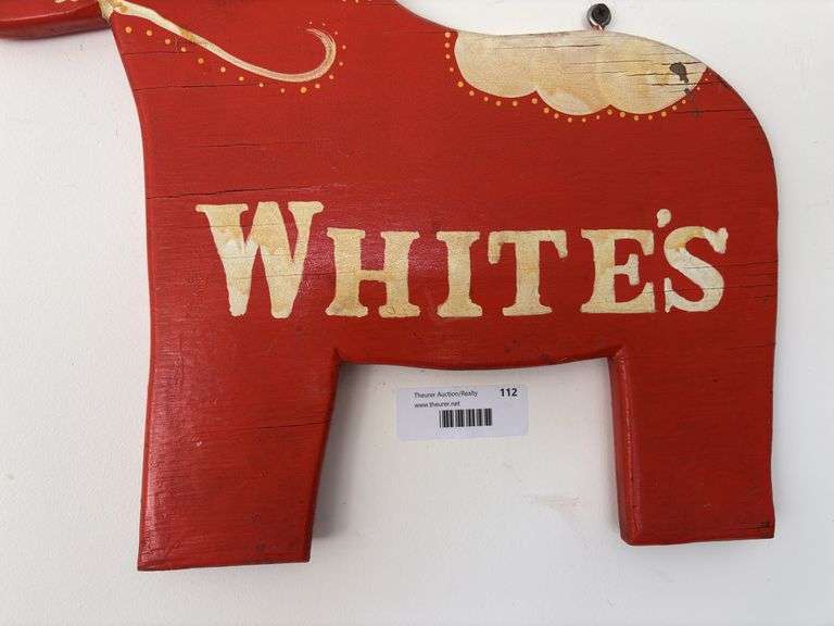 Folk Art Painted Horse Wall Decor - White's