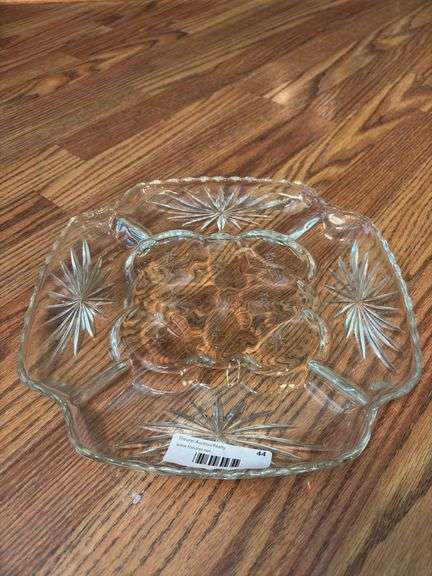 Crystal Serving Set: Decorative Bowl and Divided Dish