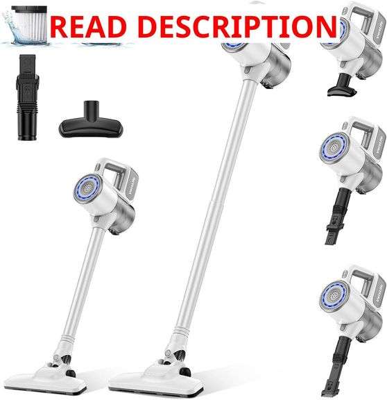 Cordless Vacuum Cleaner, Stick Vacuum with Rechargeable Battery, Anti-Tangle, 6-in-1 Lightweigt Handheld Vacuum Portable for Home Hard Floor, Pet Hair image