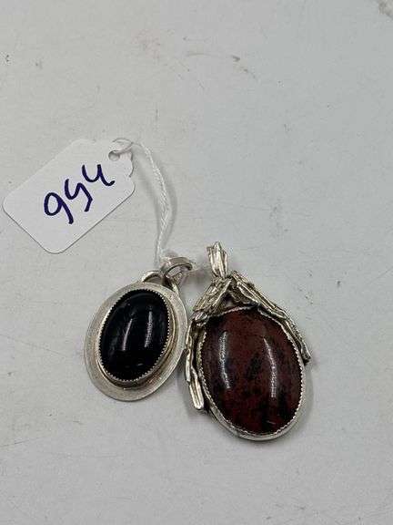 Set of Two Stone Pendants