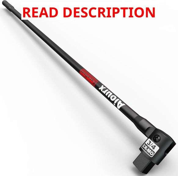 3/4' Drive 32-Inch Breaker Bar, 250 Heavy Duty Head, Ball Lock Function, Chromium-Molybdenum Steel, Striking Laser Specifications, High Temperature Quenching Rod Body image