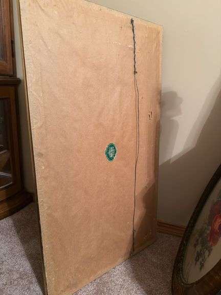 Framed Needlepoint Art - Musical Instrument and Floral