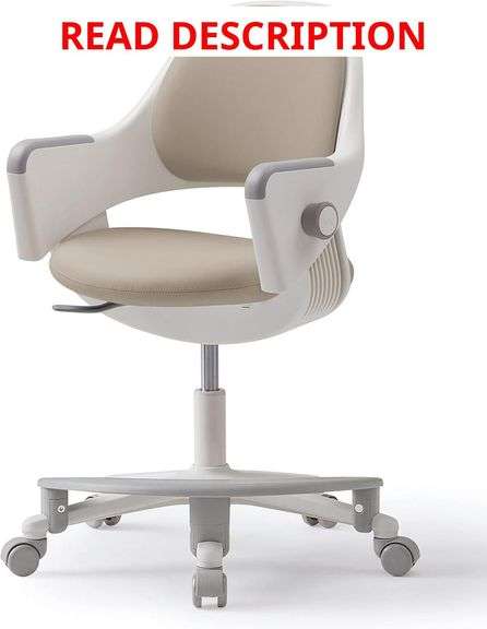 SIDIZ Ringo Kids Desk Chair : Ergonomic Kids Chair with Footrest, 4-Step Growing Function, Adjustable Seat Height, Sit-Locking Casters, Swivel Type (Soy Milk Beige) image