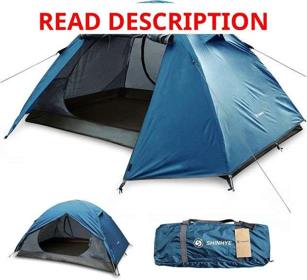 ShinHye Backpacking Tent for Camping 1/2/3 Person Hiking Ultralight Tent for Waterproof Windproof Outdoor Two Doors Tents Easy Quick Setup Lightweight Instant Tents image