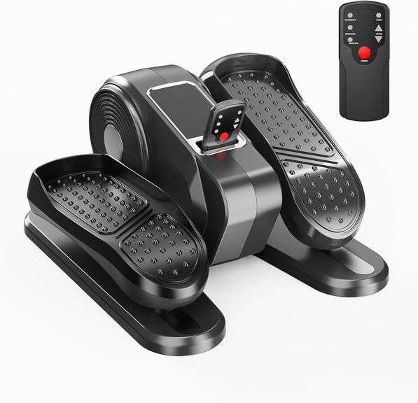 Under Desk Elliptical Exercise Machine with Remote Control & 12 Speeds, Quiet Elliptical Machine for Home Use, Ellipse Leg Exerciser as Seen on TV, Electric Leg Exerciser While Sitting for Seniors image