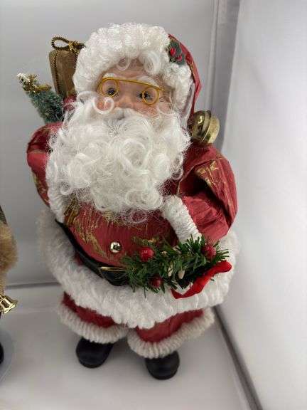 Two Decorative Santa Claus Figurines