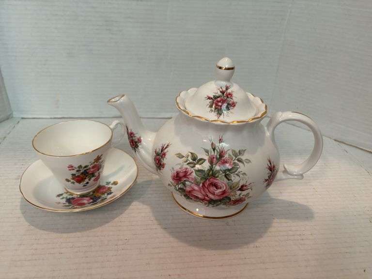 Royal Stuart & Lofton China Tea Sets with Floral Design