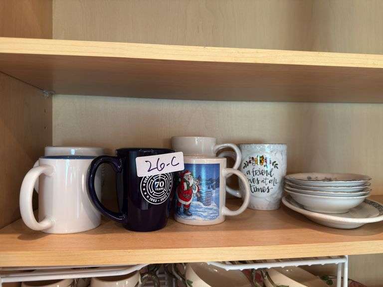 Coffee cups, and small plates
