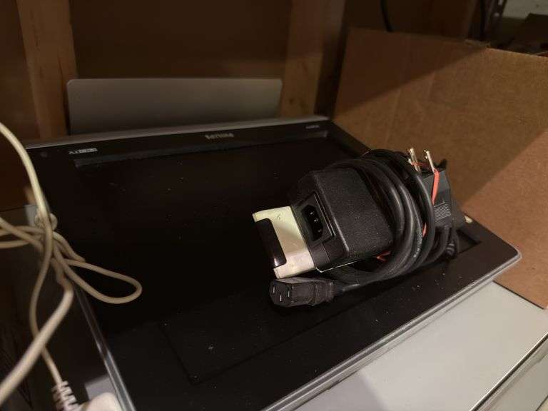 Assorted Electronics Lot Including Philips Monitor and Assorted Cables