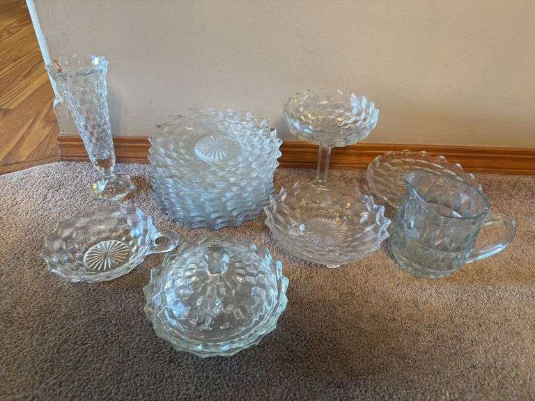 American Fostoria - Pitcher, Bowls, and Plates