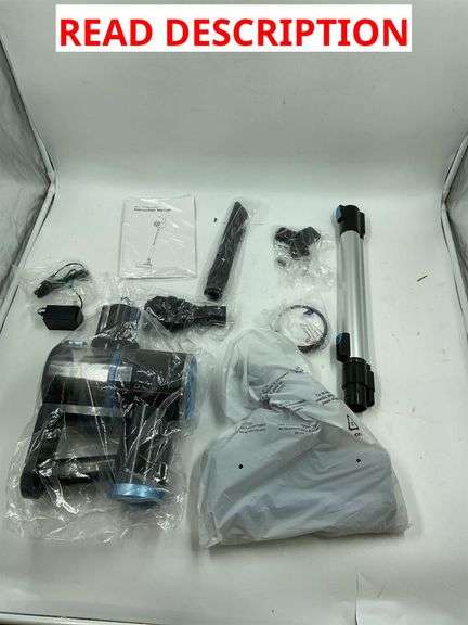 Cordless vacuum cleaner, black, and blue image