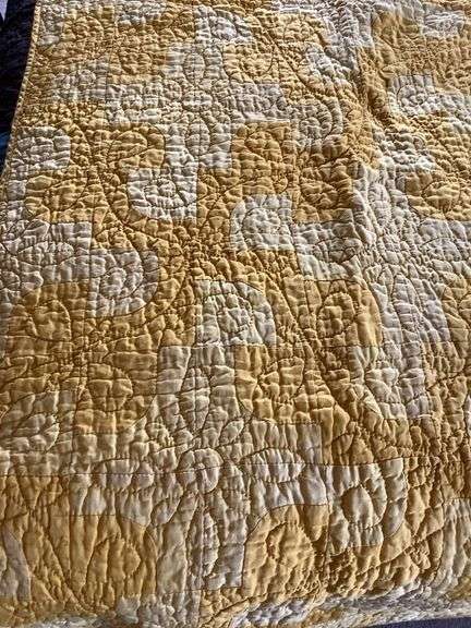 Handmade Yellow Floral Quilt