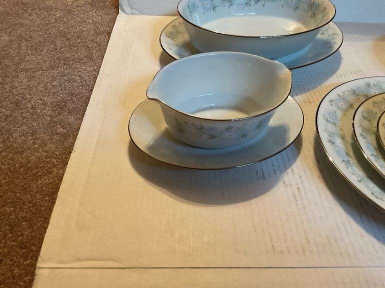 Noritake China Set - Blue Haven Pattern (service for 10)