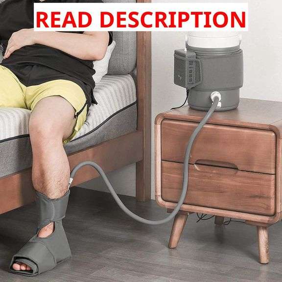 Cryo Cuff Ankle Cold Therapy Kit Ankle Cold Compression Machine Ankle Ice Water Cooler Cryotherapy Ankle Cold Pack for Pain Relief Ankle Post Surgery Recovery Grey image