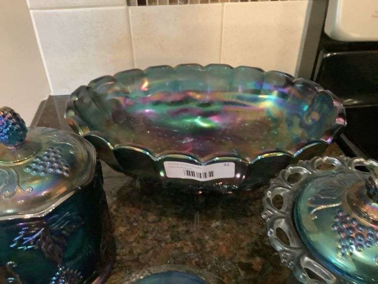 (6) Pieces Carnival Glass Set