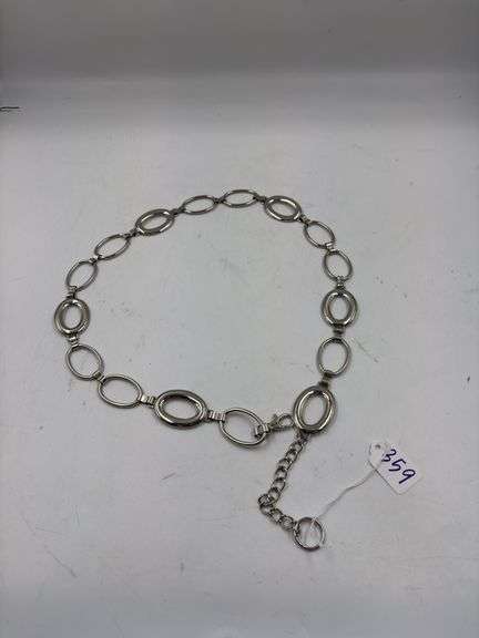 Silver Tone Metal Link Belt