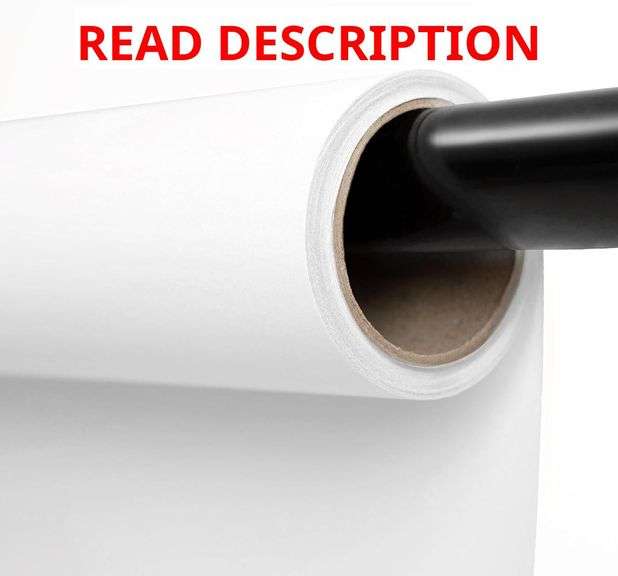 Kate Seamless Paper Backdrop for Photography White Photo Backdrop Paper (106.8'x32.8' Arctic White) image