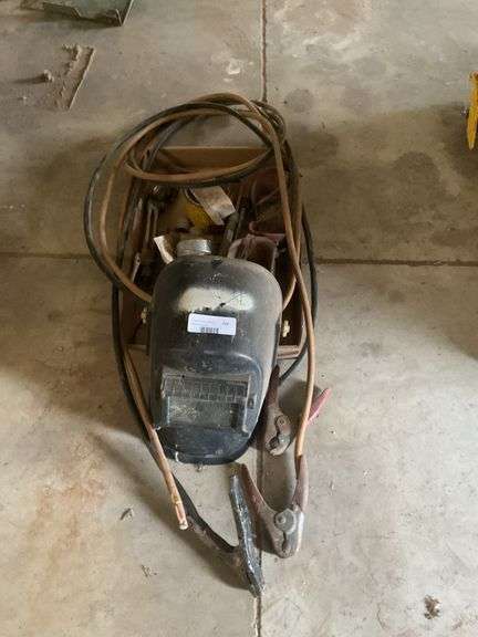 Welding Equipment Lot: Welding Hood, Cables, and More image