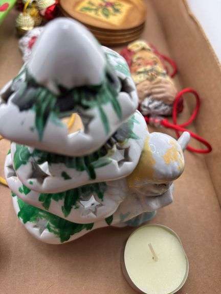 Assorted Christmas Decorations and Figurines