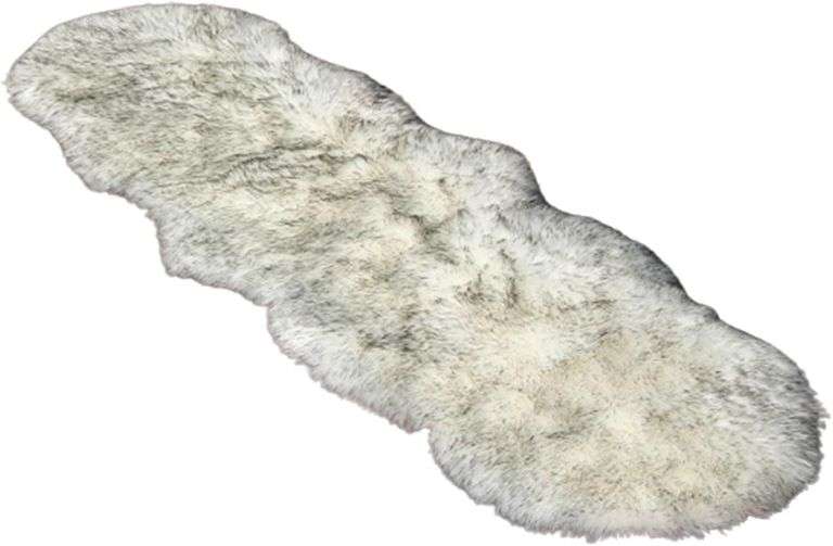 Faux Fur Rug,Imitation Woolous Mat,Cruelty-Free,Machine Washable Living Room Rug with Anti-Slip Backing for Living Room and Sofa image