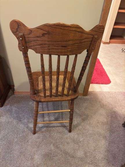 Oak Chair with Woven Seat