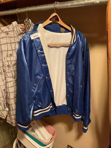 Assorted Apparel: USPS Bomber Jacket, Cabela's Shirt, and Bobcat Pants