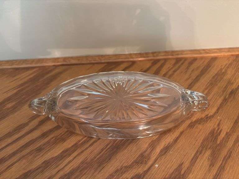 Collection of 8 Clear Pressed Glass Dishes