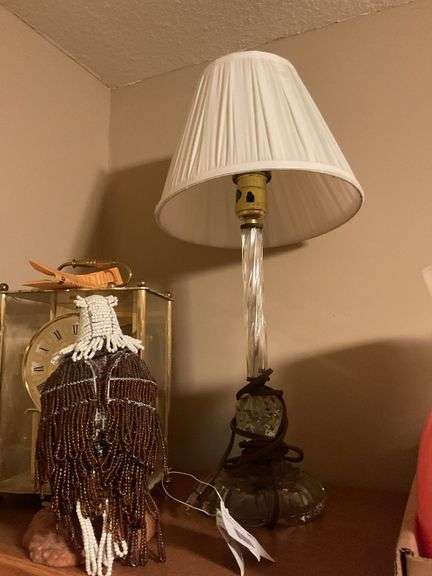 Table Lamp, Eagle Sculpture, and Quartz Anniversary Clock