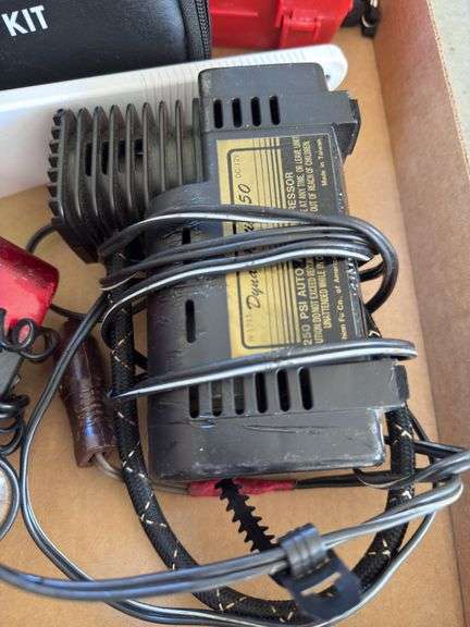 Chevrolet Lumina First Aid Kit, Lexus First Aid Kit, and Dyna Mate 250 Auto Air Compressor