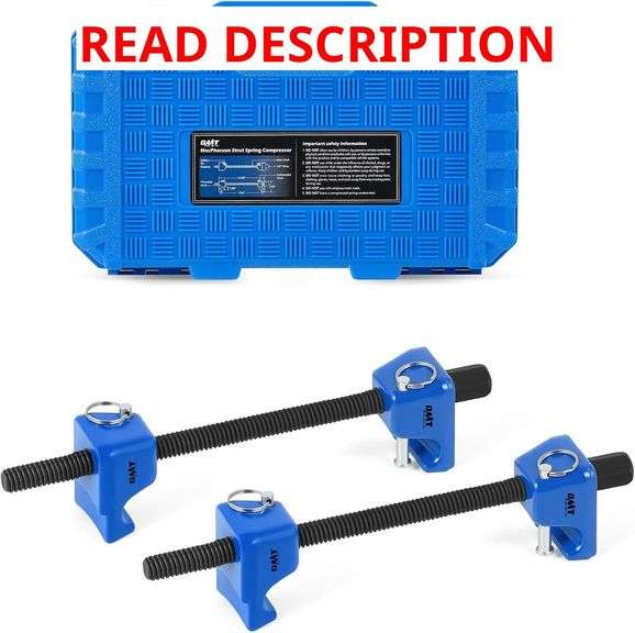 Orion Motor Tech Macpherson Strut Spring Compressor Tool Set with 10.5" Range, Dual Heavy-Duty Coil Spring Compressor Tools with 1/2" Square Drive, 13/16" Hex Auto Tool Set for Suspension Work, Blue image