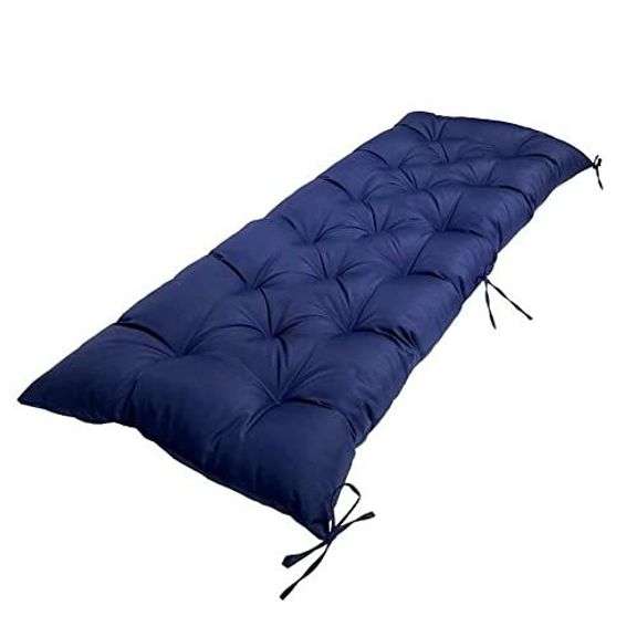 Waterproof Outdoor Bench Cushion, 48"x20", Swing Cushion Patio Furniture Cushions 3 Seater, for Garden Patio Furniture Lounger Bench (Navy Blue, 48x20 in) image