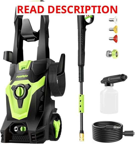 Electric Pressure Washer, Foam Cannon, 4 Different Pressure Tips, Power Washer, 3800 PSI 2.4 GPM image