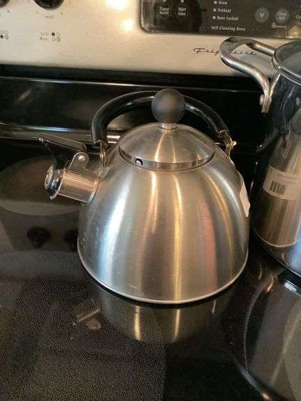 Stainless Steel Stock Pot with Lid and Tea Kettle