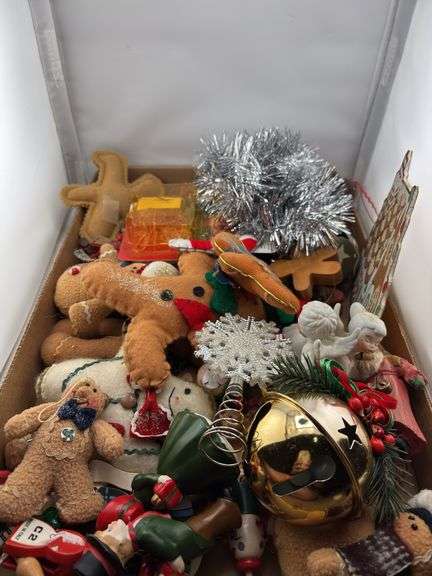 Box Lot Assorted Christmas Ornaments image