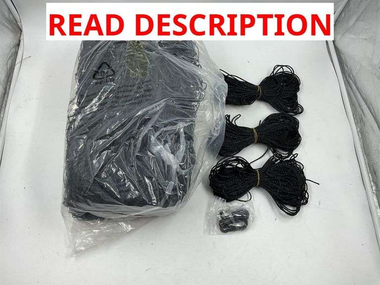 Black netting with ties & clips image