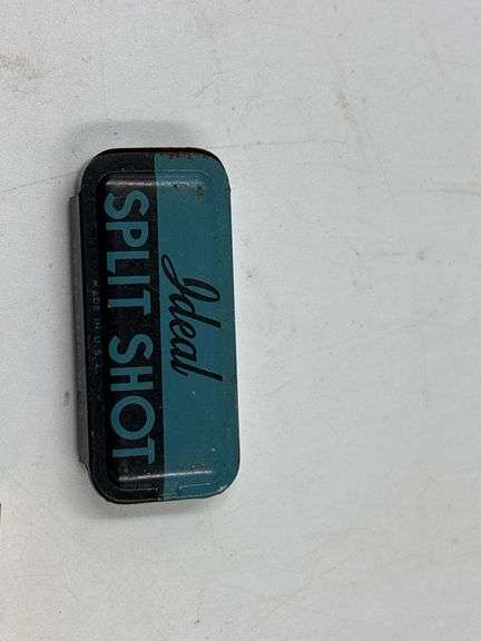 Lot of 3 Split Shot Fishing Weight Tins - Ideal and Houston Tackle