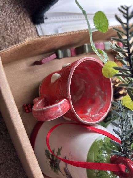 Christmas Floral Decoration with Santa Boot Vase