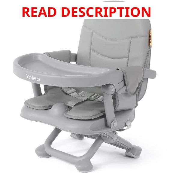 YOLEO Baby High Chair Booster Seat for Dining Table, Adjustable Height Travel Foldable High Chairs with Tray