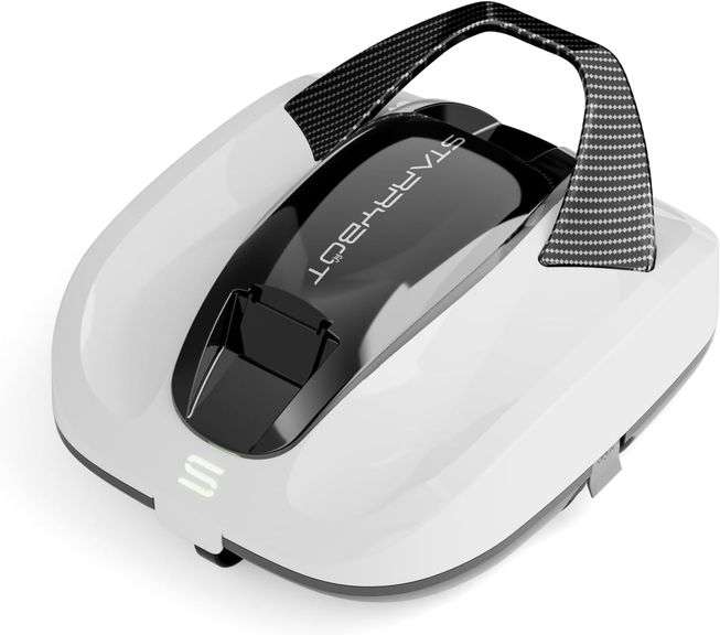 Cordless Robotic Pool Cleaner, Portable Swimming Robotic Pool Vacuum Self-Parking Technology, Ideal for Above-Ground Pools image