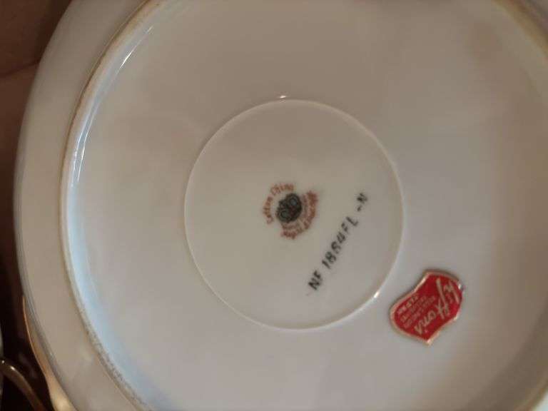 Lefton China Hand Painted Floral Teacup and Saucer Set