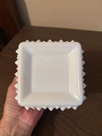 Three Decorative Milk Glass Pieces