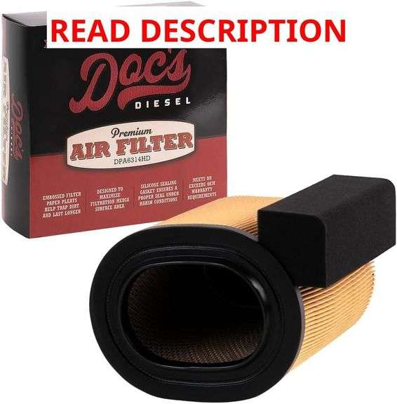 Doc's Diesel Engine Air Filter DPA10580 | Compatible with Ford 6.7L Powerstroke F250, F350, F450, F550 2017-2019 | Replaces FA1927 image