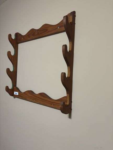 Wooden Wall-Mounted Gun Rack
