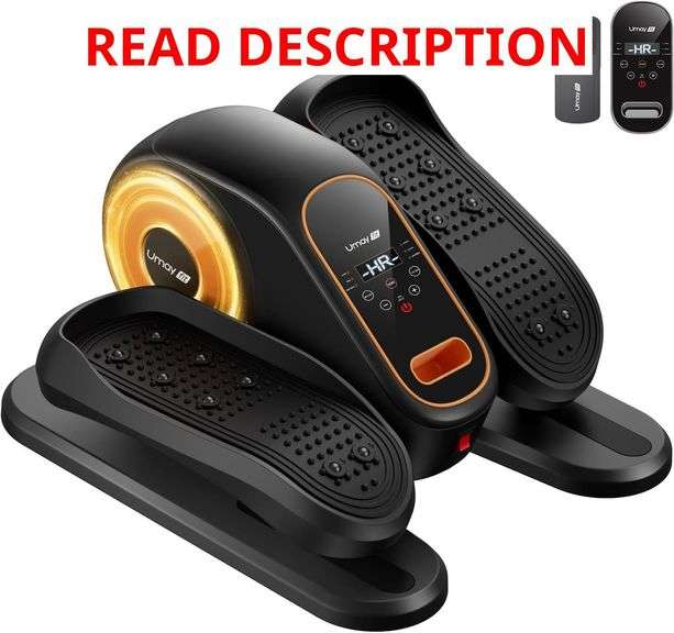 Under Desk Elliptical Machine, Ellipse Leg Exerciser for Seniors, Quiet & Portable Electric Seated Eclipse Exercise Training Machine with Remote, 12 Speeds & Mute Function, Manual & Auto Mode