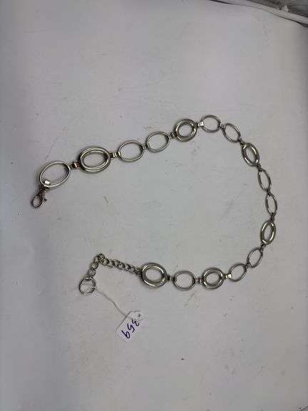 Silver Tone Metal Link Belt