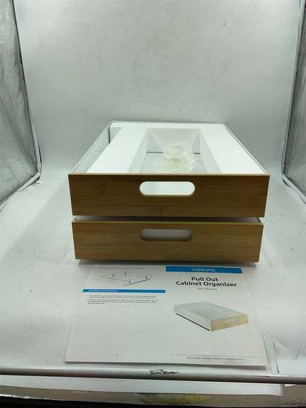 (2) pull out cabinet organizer image