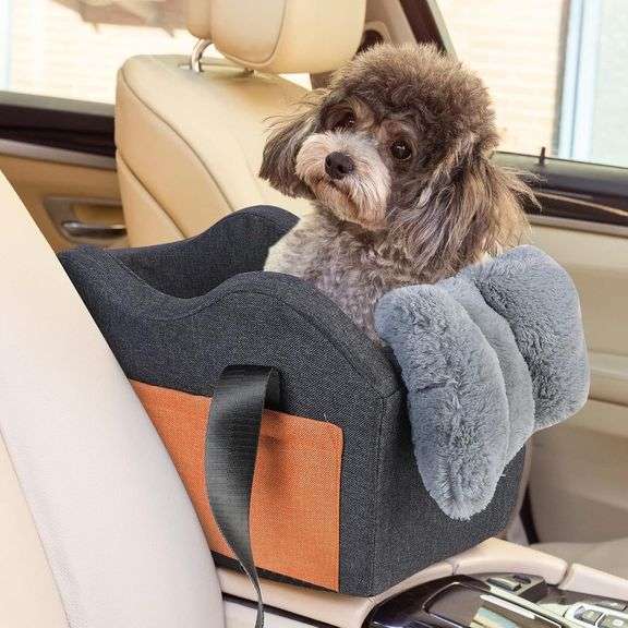 Dog Car Seat for Small Dog Center Console Seat Pet Booster Seat for Car Puppy Car Seat for Small Dogs(Dark Gray) image