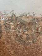 Set of Glass Bowls with Floral Detail