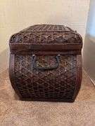 Woven Wicker Storage Trunk