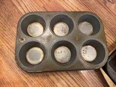 Cookie sheets, muffin tins, angel food cake pan, round cake pans